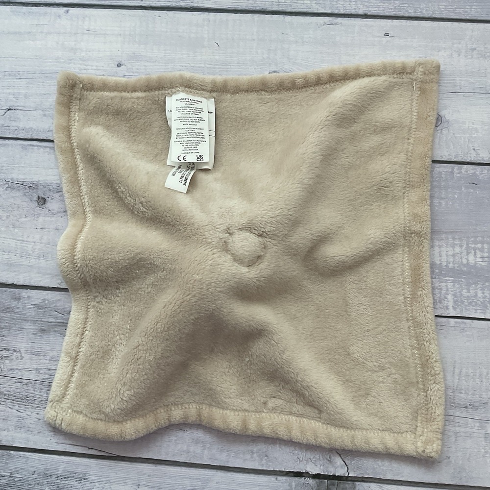 Blankets & Beyond Bunny Rabbit Lovey Beige Floral Ears Baby Security Blanket - Picture 7 of 8
